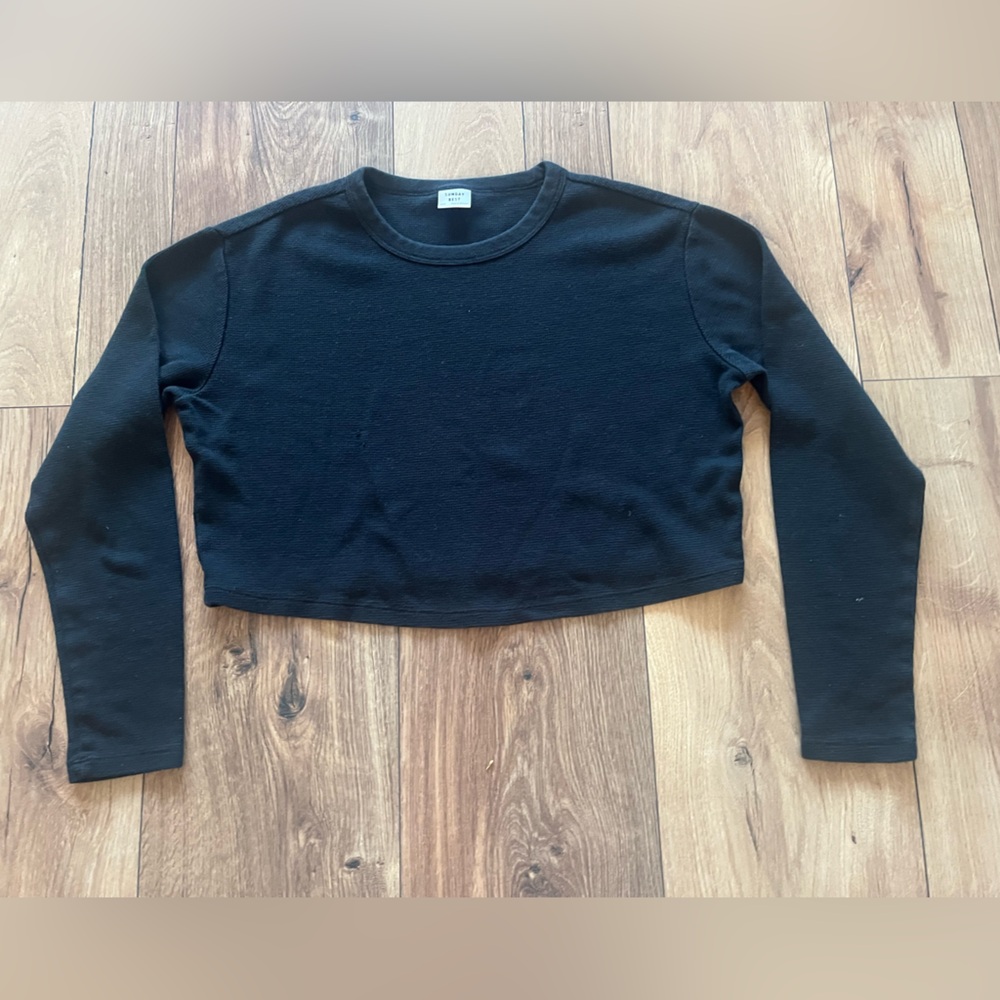 Sunday Best Classic Knit Crop Top XXS